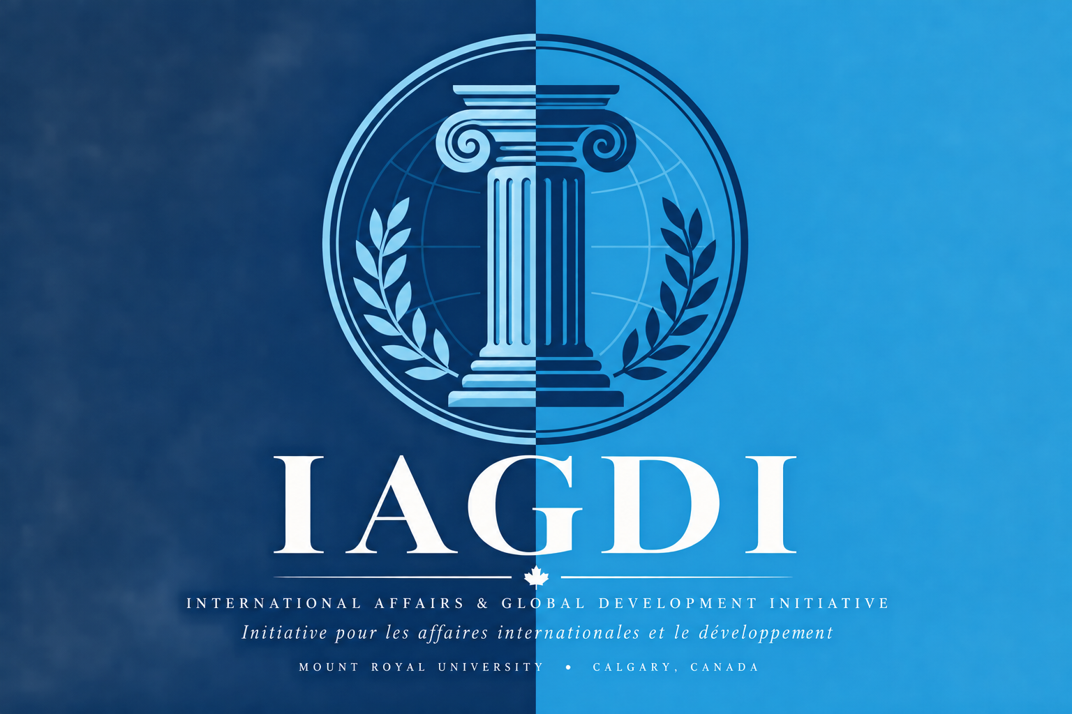 IAGDI crest — International Affairs & Global Development Initiative, Mount Royal University